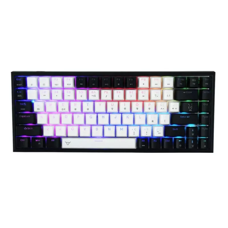 Teclado Gamer Batauro Boskar - Inalámbrico - Español - RGB - Switch Azul - Negro - BKR-300-BL