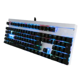 Teclado Gamer Batauro Beliarde - Alámbrico - Español - RGB - Switch Rojo - Blanco - BLD-500-WRD