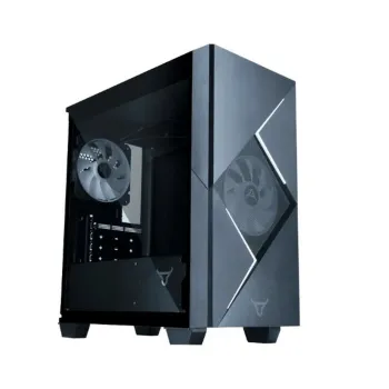 Gabinete Gamer Batauro Enfiniti - Mini Torre - Micro ATX/ITX- 1 Ventilador - Panel Lateral - Fuente 450W - ENF-450-B NEGRO