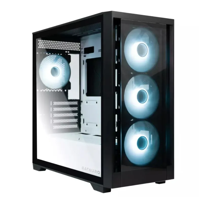 Gabinete Gamer BAUTAURO Lander - Media Torre - Micro ATX/Mini ATX - 4 Ventiladores - Panel Lateral - LDR-600-WH