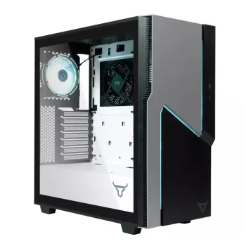 Gabinete Gamer BAUTAURO Nhyo - Media Torre - ATX/ITX/Micro ATX - Ventilador - Panel Lateral  - NHY-600-WH