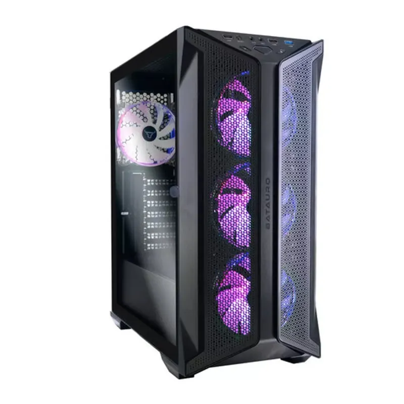 Gabinete Gamer Batauro Pegaso - Media Torre - ATX/EATX/Micro ATX/Mini-ATX - 4 Ventiladores - Panel Lateral - PGS-800