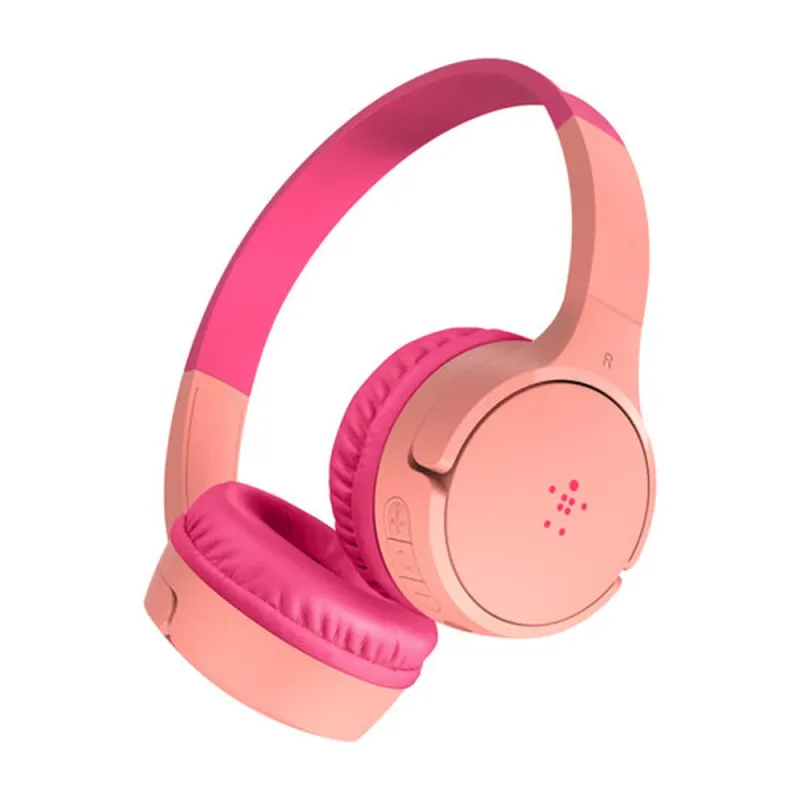 Audífonos Belkin Soundform Mini - Inalámbrico/Alámbrico - Bluetooth - 3.5mm - Micrófono - Rosa - AUD002btPK