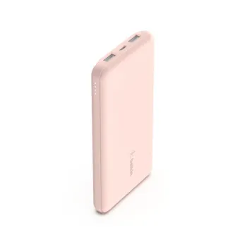 Power bank Belkin BoostCharge - 10000 mAh - USB-A - USB-C - Rosa - BPB011BTRG