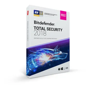Antivirus Bitdefender Total Security Multidispositivos - 5 Dispositivos - 1 Año - Caja - TMBD-410