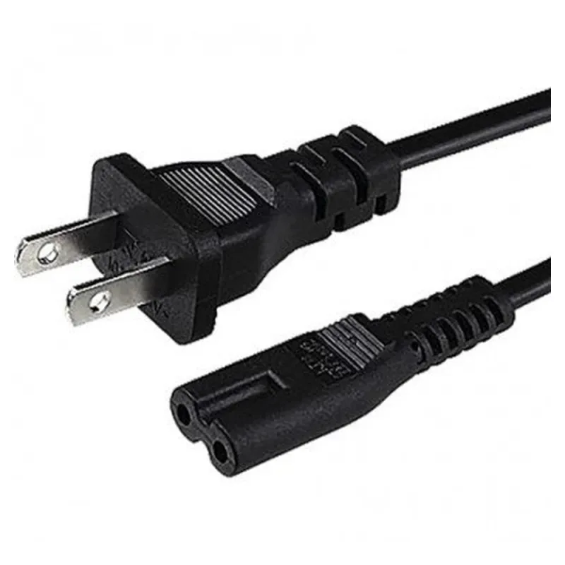 Cable de Corriente BRobotix 000123 - C8 a NEMA 1-15P - Macho/Hembra - 1,8 M - Negro - 000123