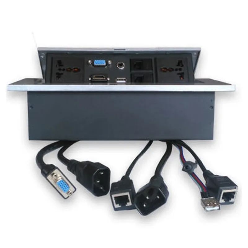 Caja para Mesa con Adaptadores para Proyector BRobotix 005514 - Plata - 005514