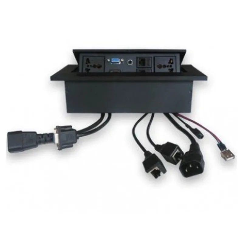 Caja Multicontacto BRobotix - para Mesa - Corriente - Negro - 005514N