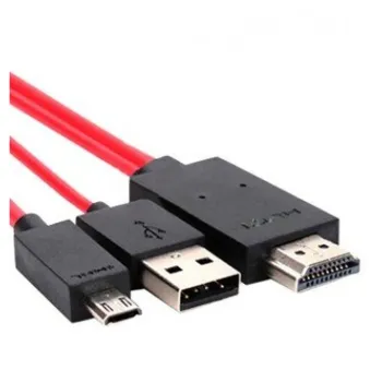 Cable BRobotix 017828 - HDMI - USB - Micro USB - Rojo - 017828
