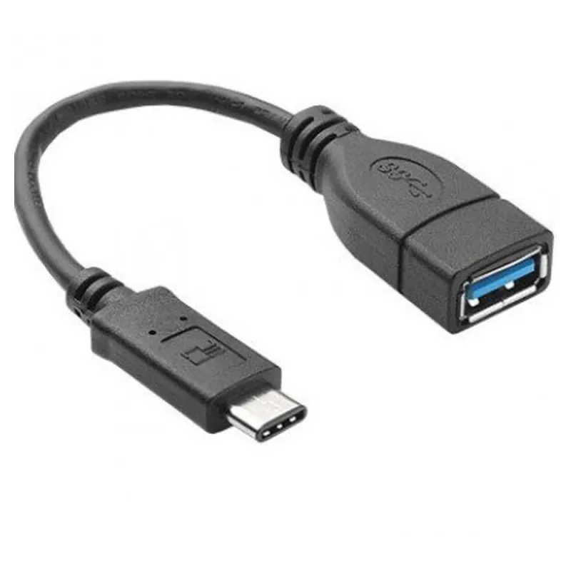 Cable USB BRobotix 053161 - USB C a USB A - Negro - 053161