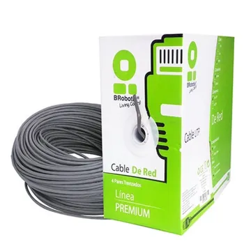 Bobina BRobotix - Cat6 - 100M - 23 AWG - Gris - 062410
