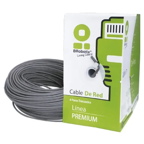 Bobina BRobotix - Cat6 - 305M - 23 AWG - Gris - 062435 Bobina BRobotix - Cat6 - 305M - 23 AWG - Gris - 062435