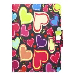 Funda BRobotix 070243 - 7" - para Tablet - Diseño Black Hearts - 070243 Funda BRobotix 070243 - 7" - para Tablet - Diseño Black Hearts - 070243