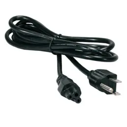 Cable de Corriente para Laptop BRobotix 076889 - Tipo Trébol - 18 AWG - 1.80 Mts - 076889 Cable de Corriente para Laptop BRobotix 076889 - Tipo Trébol - 18 AWG - 1.80 Mts - 076889