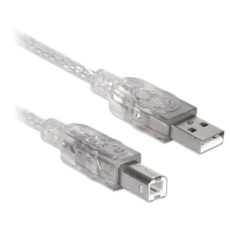 Cable USB BRobotix 102366 - USB A a USB B - 4.5M - Translúcido - 102366