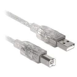 Cable USB BRobotix 150112 - USB A a USB B -1.8M - Translúcido - 150112 Cable USB BRobotix 150112 - USB A a USB B -1.8M - Translúcido - 150112