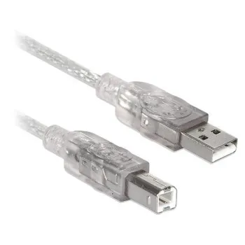 Cable USB BRobotix 150112 - USB A a USB B -1.8M - Translúcido - 150112