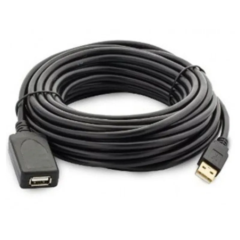 Extensión BRobotix 150153 - USB 2.0 - Macho/hembra - 10 Mts - Negro - 150153