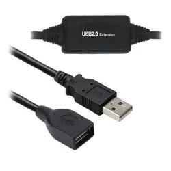 Extensión BRobotix 150156 - USB 2.0 - Macho/Hembra - 20 Mts - Negro - 150156 Extensión BRobotix 150156 - USB 2.0 - Macho/Hembra - 20 Mts - Negro - 150156