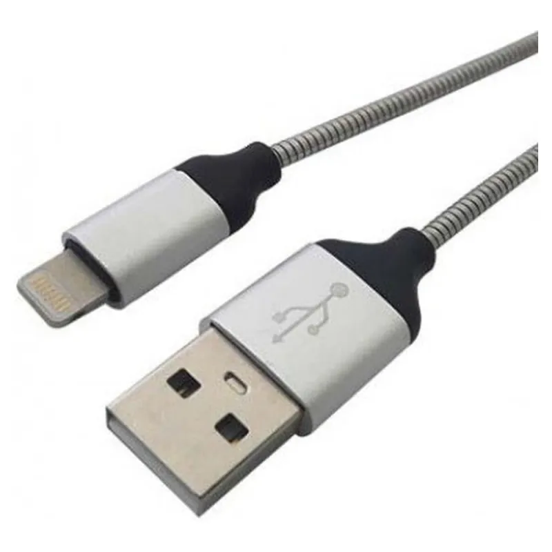 Cable Lightning BRobotix 161219 - Para Dispositivos Apple - Gris - 161219