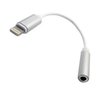 Cable BRobotix 170101 - Lightning a Audio Hembra - Blanco - 170101