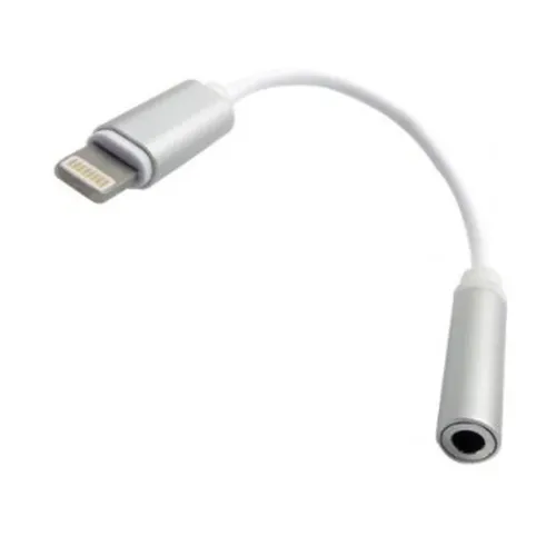Cable BRobotix 170101 - Lightning a Audio Hembra - Blanco - 170101