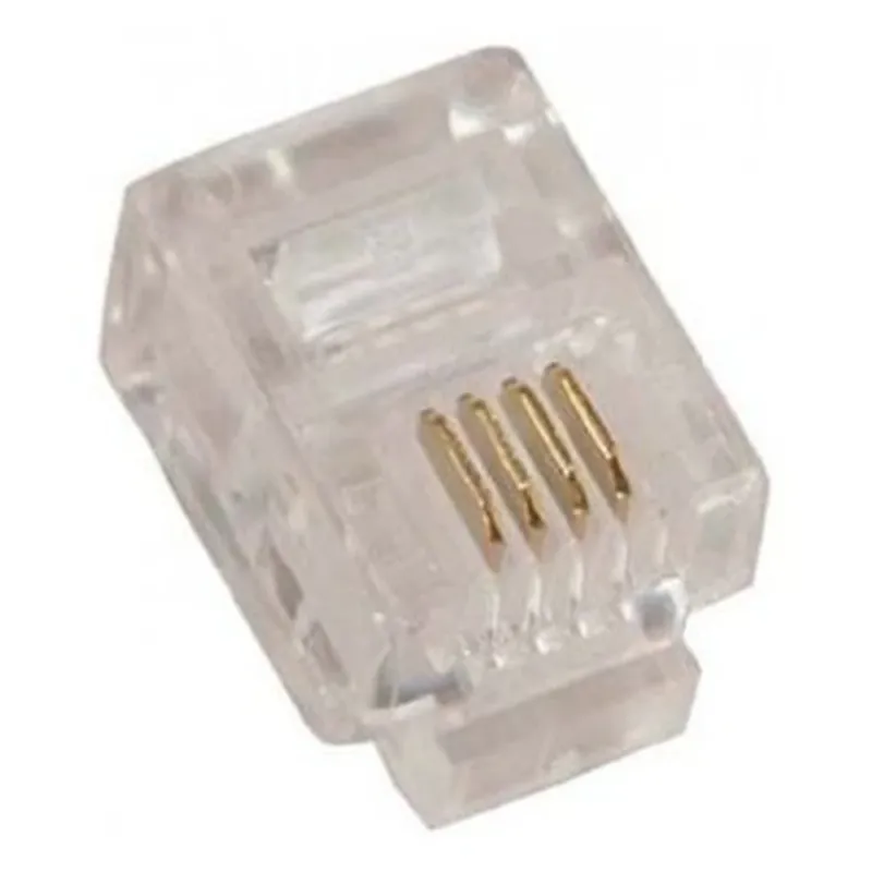 Plug BRobotix - RJ-11 - Transparente - 100 Piezas - 170301