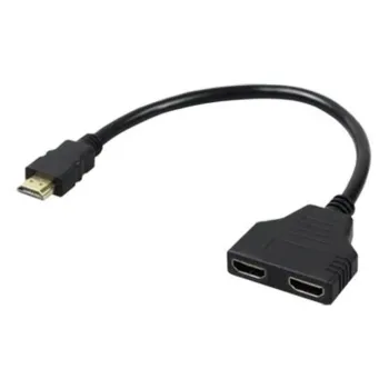 Divisor de Vídeo BRobotix 170422 - 2xHDMI a 1 PC - Macho/Hembra - 170422