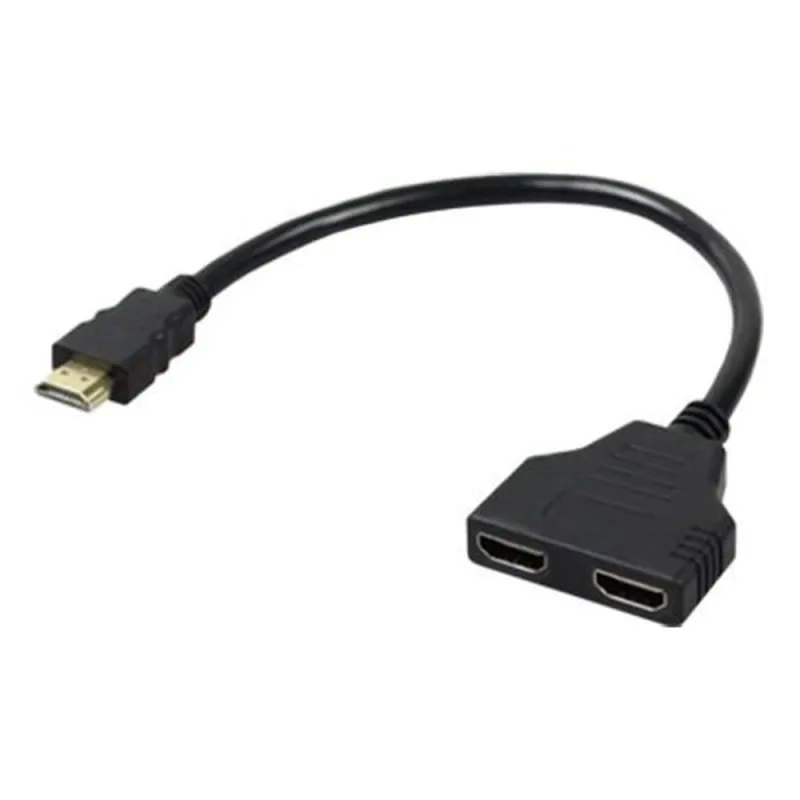 Divisor de Vídeo BRobotix 170422 - 2xHDMI a 1 PC - Macho/Hembra - 170422