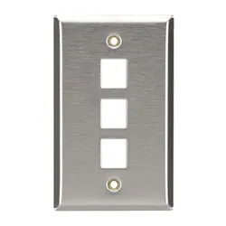 Placa de Pared BRobotix - 3 Puertos - Metálica - 170903 Placa de Pared BRobotix - 3 Puertos - Metálica - 170903