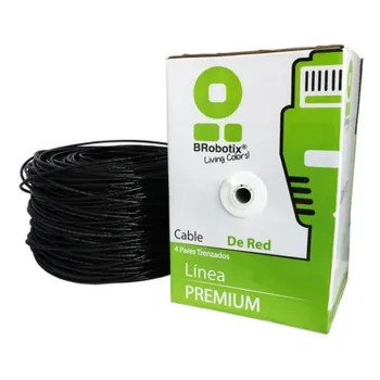 Bobina BRobotix - Cat6 - 305M - 23 AWG - Negro - 171100