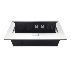 Caja para Mesa BRobotix 171224 - 6 Puertos - 1 HDMI - 1 USB - 2 RJ45 Cat6 - 2 Corriente - Plata - 171224 Caja para Mesa BRobotix 171224 - 6 Puertos - 1 HDMI - 1 USB - 2 RJ45 Cat6 - 2 Corriente - Plata - 171224