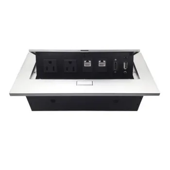Caja para Mesa BRobotix 171224 - 6 Puertos - 1 HDMI - 1 USB - 2 RJ45 Cat6 - 2 Corriente - Plata - 171224