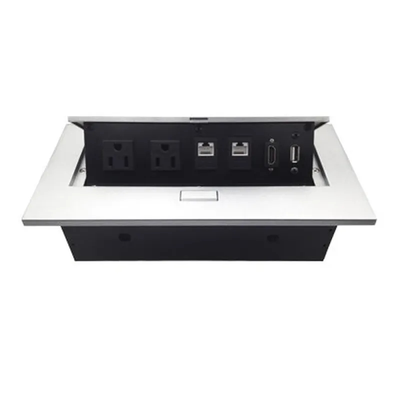 Caja para Mesa BRobotix 171224 - 6 Puertos - 1 HDMI - 1 USB - 2 RJ45 Cat6 - 2 Corriente - Plata - 171224