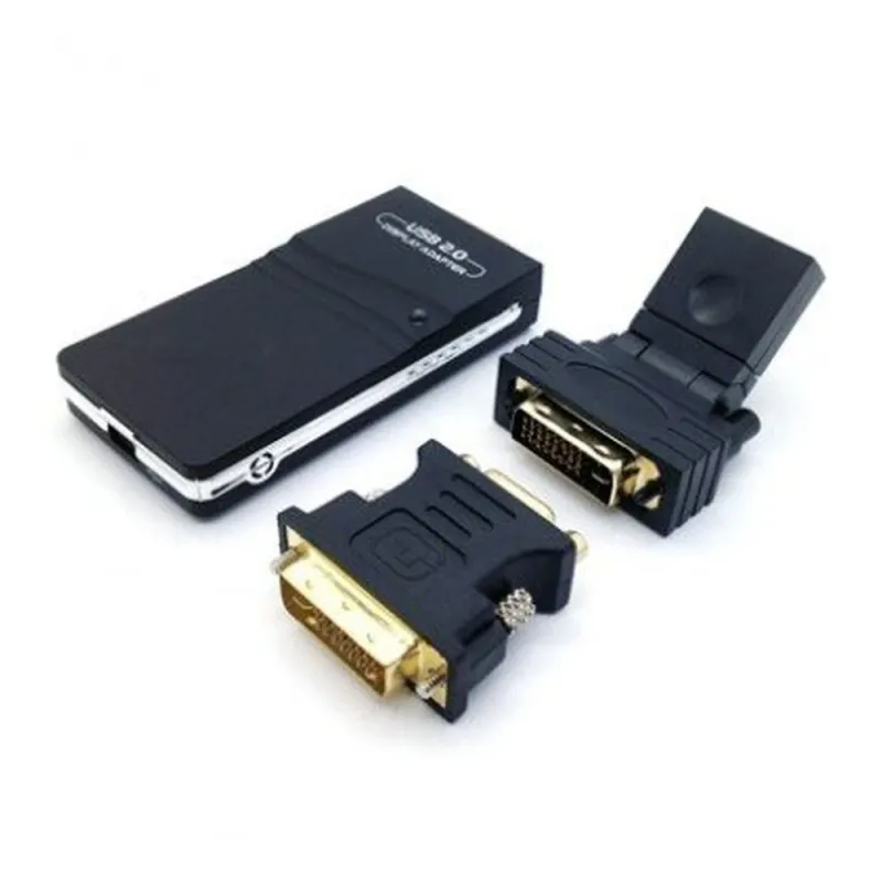 Convertidor BRobotix 171920 - USB a DVI - HDMI - SVGA - Negro - 171920