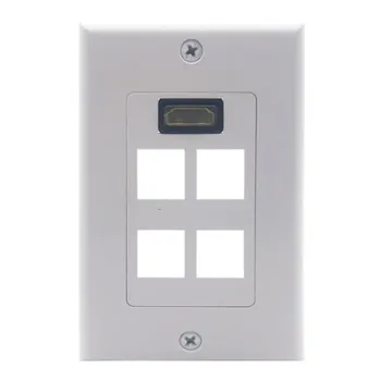 Placa de Pared BRobotix - HDMI - 4 Salidas - Blanco - 180404