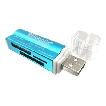 Lector de Tarjetas SD BRobotix - USB 2.0 - Azul - 180420A