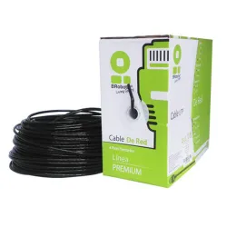 Bobina BRobotix - Cat5e - 305M - 24 AWG - Gel - Negro - 183055