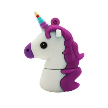 Memoria USB BRobotix - 32GB - USB 2.0 - Unicornio Morado - 190432-32