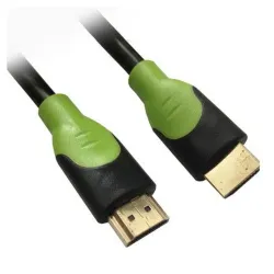 Cable HDMI BRobotix - 4 mts - Bañado en Oro - Negro/Verde - 200394