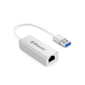 Adaptador USB BRobotix 263458 - USB A RJ45 - Gigabit - Plata - 263458
