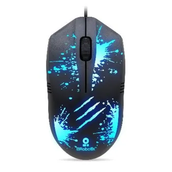 Mouse Gamer BRobotix 263939 - Alámbrico - 3 Botones - Ambidiestro - RGB - 263939