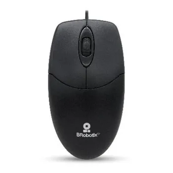 Mouse BRobotix 497202 - Alámbrico - USB - Negro - 497202
