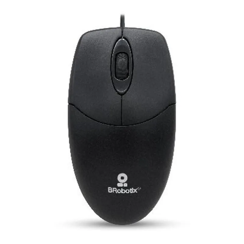 Mouse BRobotix 497202 - Alámbrico - USB - Negro - 497202