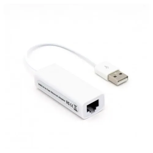 Convertidor BRobotix 497592 - USB V2.0 a RJ45 - Macho-Hembra - Blanco - 497592