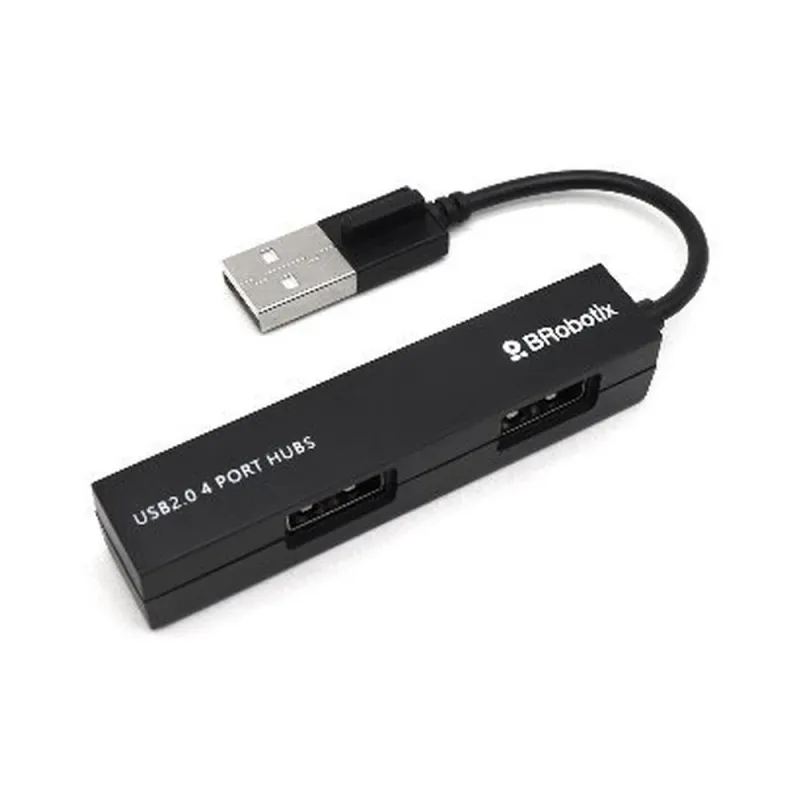 HUB USB BRobotix 497677 - 4x USB - Negro - 497677
