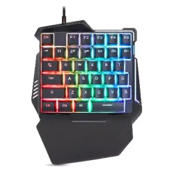 Teclado Gamer BRobotix One Hand - Alámbrico - RGB - 567892 Teclado Gamer BRobotix One Hand - Alámbrico - RGB - 567892
