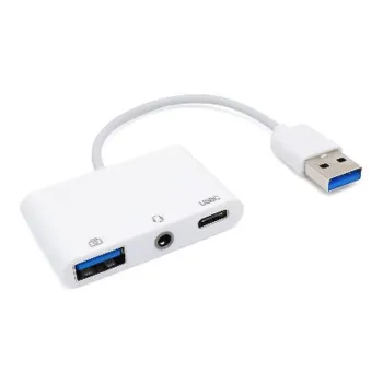 Convertidor BRobotix - USB 3.0 a USB A/ 3.5 mm/ USB C - Blanco - 6000335