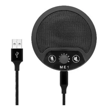 Micrófono BRobotix 6000359 - Omnidireccional 360º - USB-C - Control de Volumen - Plug and Play - 6000359