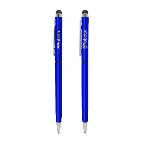 Pluma Stylus BRobotix 6000380 - Tinta Negra - Punta de Goma - 2 Piezas - Azul Rey - 6000380 Pluma Stylus BRobotix 6000380 - Tinta Negra - Punta de Goma - 2 Piezas - Azul Rey - 6000380
